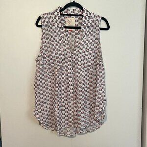 Conversations by Anthropologie Bicycle Sleeveless Blouse